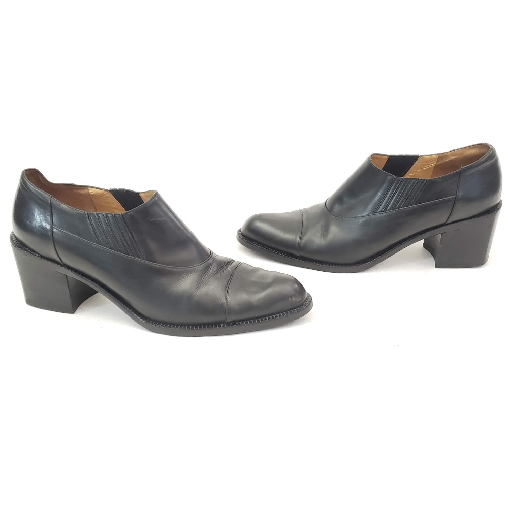 Valentina Rangoni black heeled slip on ankle boots